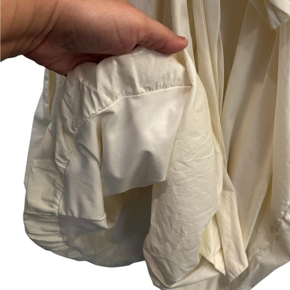 BCBG Maxazria Womens Size Medium Bubble Hem Adjustable Strap Ruffle Ivory Dress - Picture 5 of 10